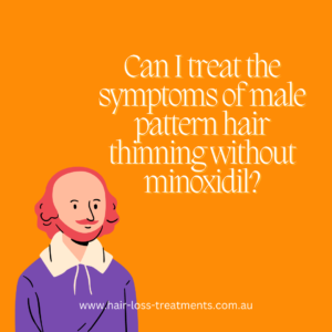 Male pattern hair thinning treatment results - no minoxidil
